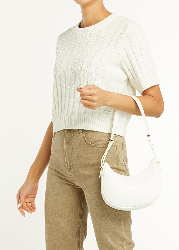 Beymen Club Beyaz Logo Detaylı Kadın Omuz Çantası - 2