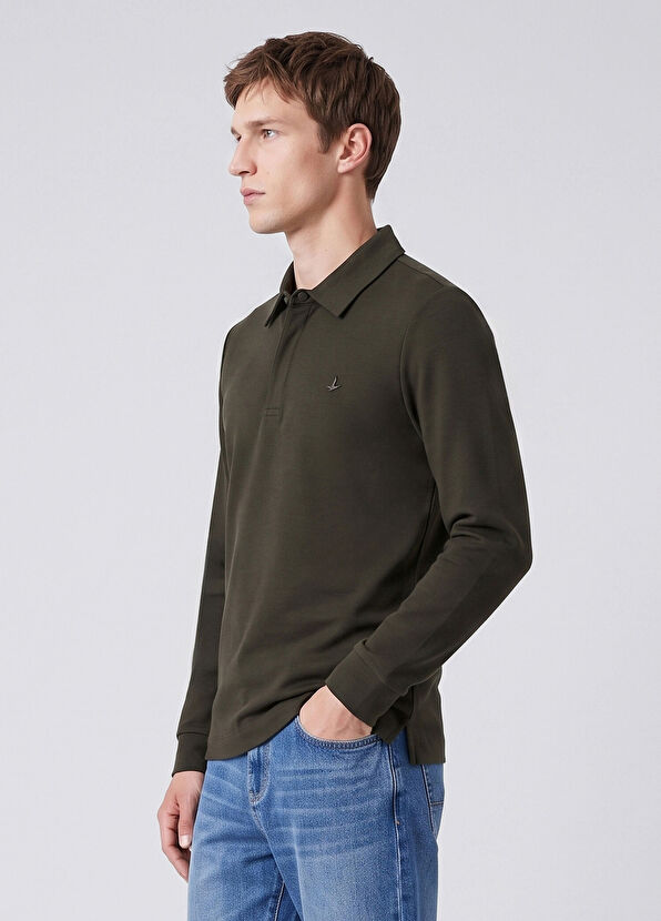 Beymen Club Comfort Fit Khaki Polo T-Shirt - 4