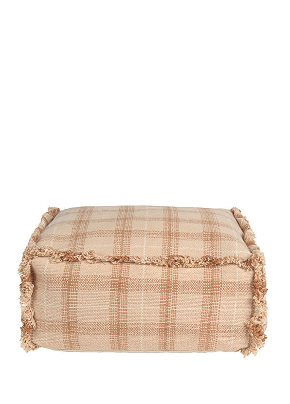 Lorena Canals Tartan Pouf Rose Children's Room Pouf - 1