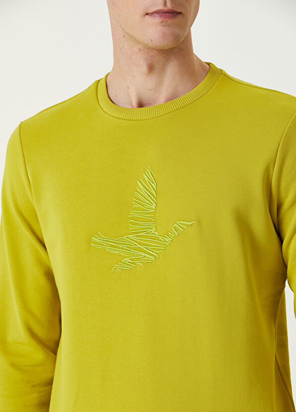 Beymen Club Yeşil Logo Nakışlı Sweatshirt - 4