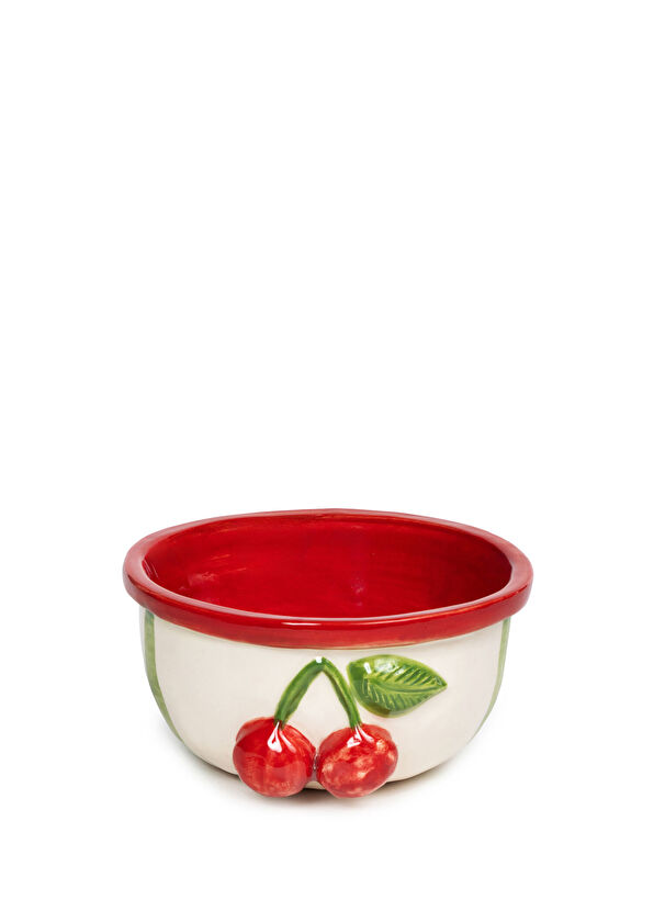 Feeling Good Inside Petite Cherry Limited Edition Kırmızı Kirazlı Seramik Dekoratif Kase - 1