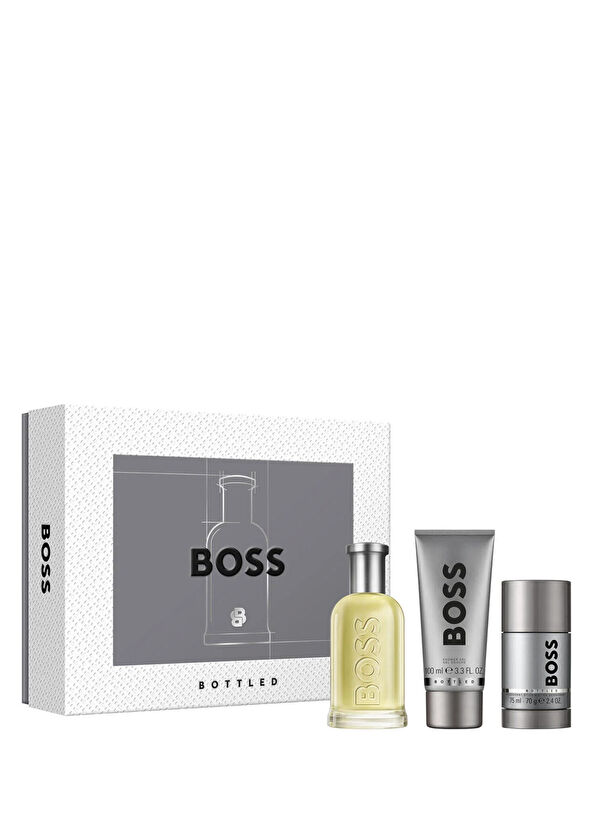 Hugo Boss Bottled EDT 100 ml Parfüm + 75 gr Deodorant Stick + 100 ml Duş Jeli Erkek Parfüm Seti - 1