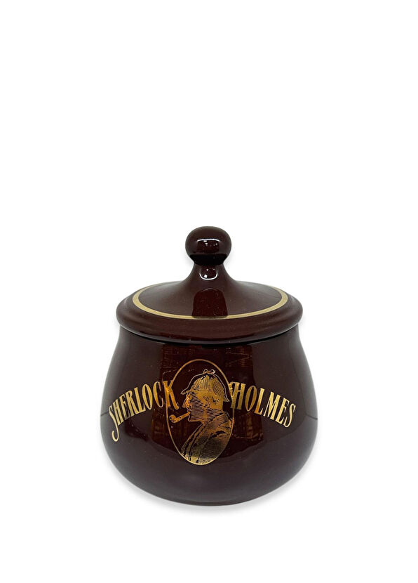 Lubinski Italy Sherlock Holmes Kahve El Yapımı Seramik Küçük Boy Pipo Tütün Kavanozu - 1