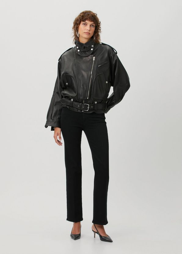 Isabel Marant Farza Siyah Deri Ceket - 2