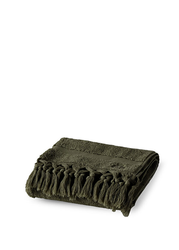 Ren Home Jumbai Pastoral Haki Pamuklu El Havlusu 50x100 cm - 1