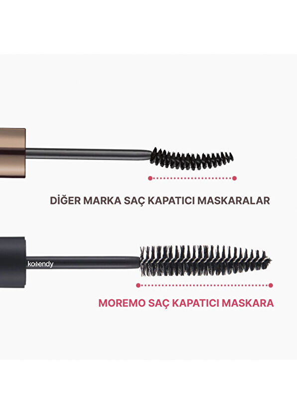 Moremo Keratin Easy Cover #01 Natural Black White Hair Eyebrow Beard Concealer Mascara 12 gr - 4