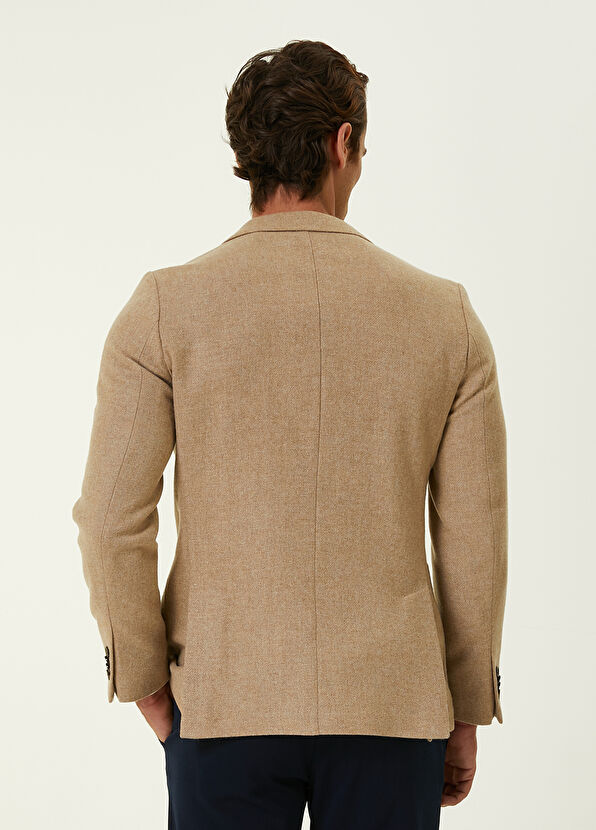 Beymen Club Beige Patch Pocket Detailed Woolen Coat - 4