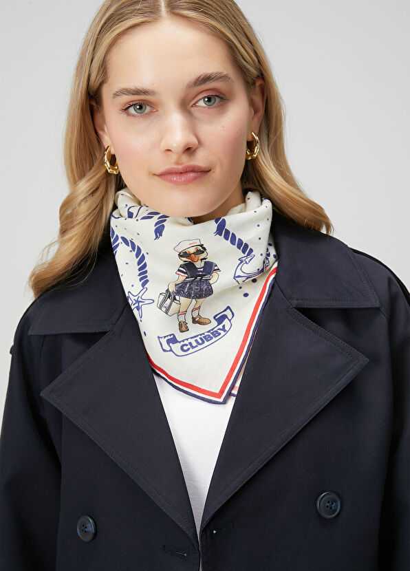 Beymen Club Blue Marine Clubby Women's Linen Shawl - 1