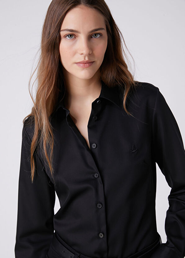Beymen Club Slim Fit Non-Iron Siyah Gömlek - 2