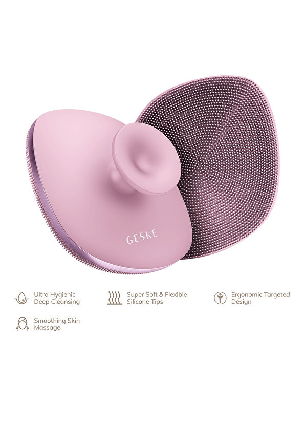 Geske Body Brush Pembe 4'ü 1 Arada Metal Detaylı Vücut Fırçası - 4