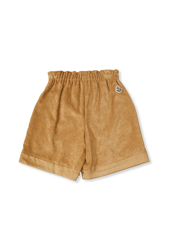 Moncler Bej Kız Çocuk Kadife Şort - 2