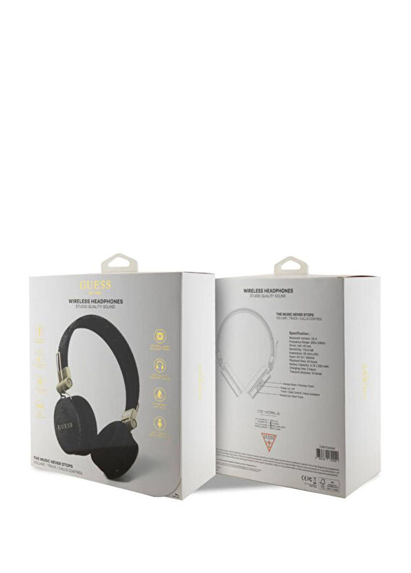 Guess Metal Logolu 4G Desenli Siyah 5.3 Kulak Üstü Bluetooth Kulaklık - 4