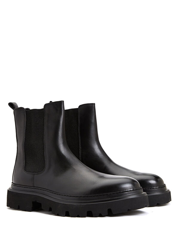 Beymen Club Black Men's Leather Boots - 2