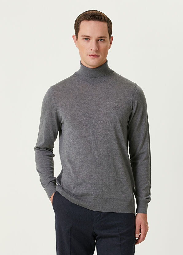 Beymen Club Gri Melanj Yün Kazak - 1