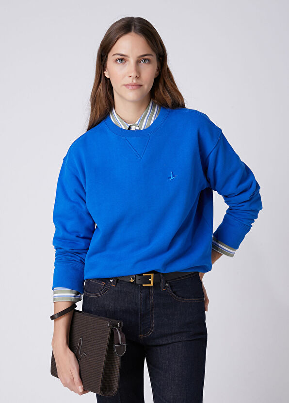 Beymen Club Cobalt Basic Sweatshirt - 4