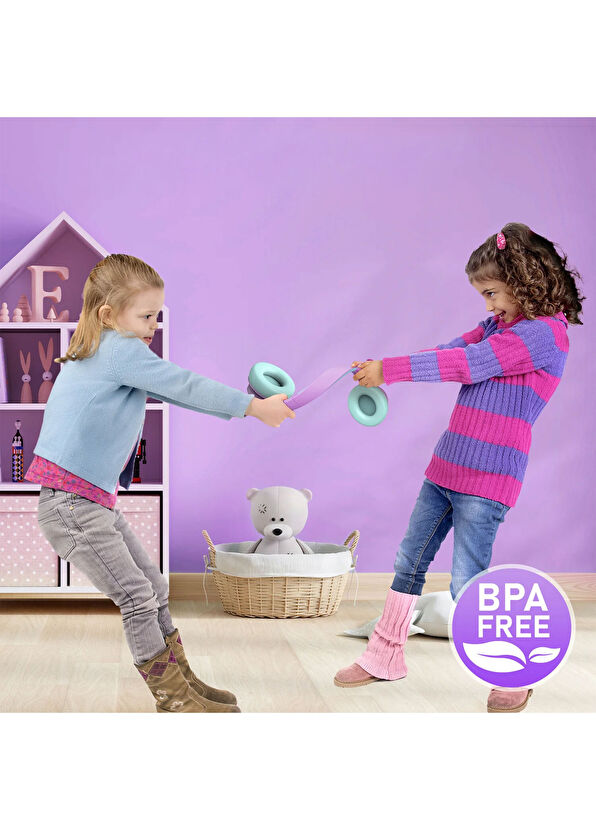 iClever BTH26 Gürültü Engelleme Özellikli Mor Yeşil Unisex Çocuk Kulak Üstü Bluetooth Kulaklık - 4