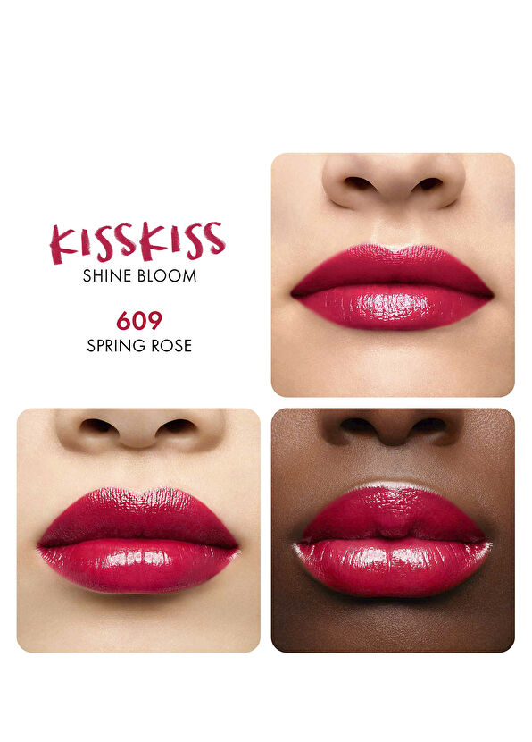 Guerlain Kiss Kiss Shine Bloom 609 Spring Rose Ruj - 3