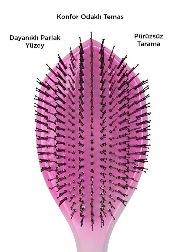 FENDA Profesyonel 4 Pinli Geniş Başlık Pembe Saç Fırçası  - 3