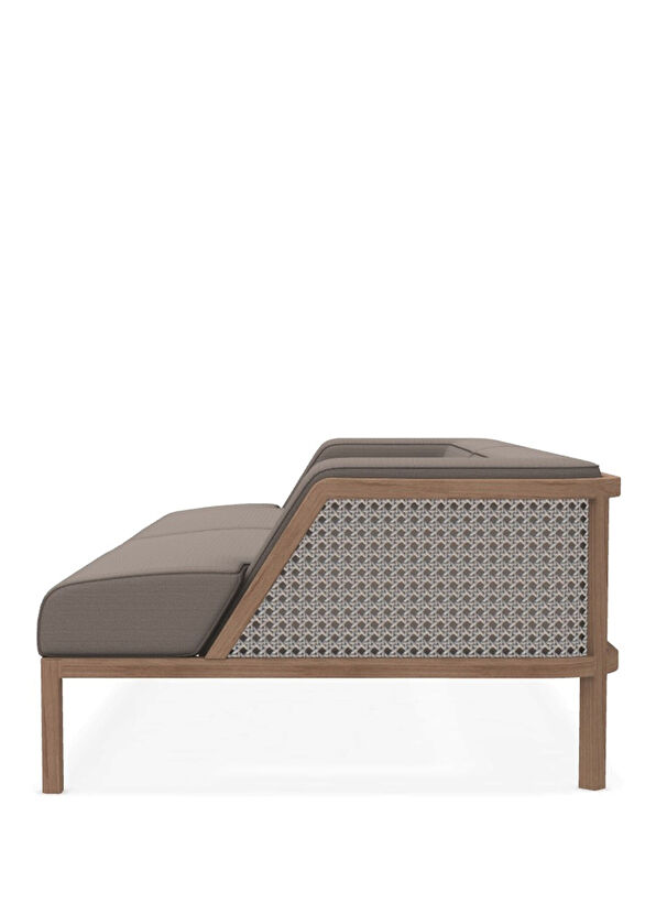Ethimo Grand Life Light Grey Tik Ağacı XL Bahçe Kanepesi - 3