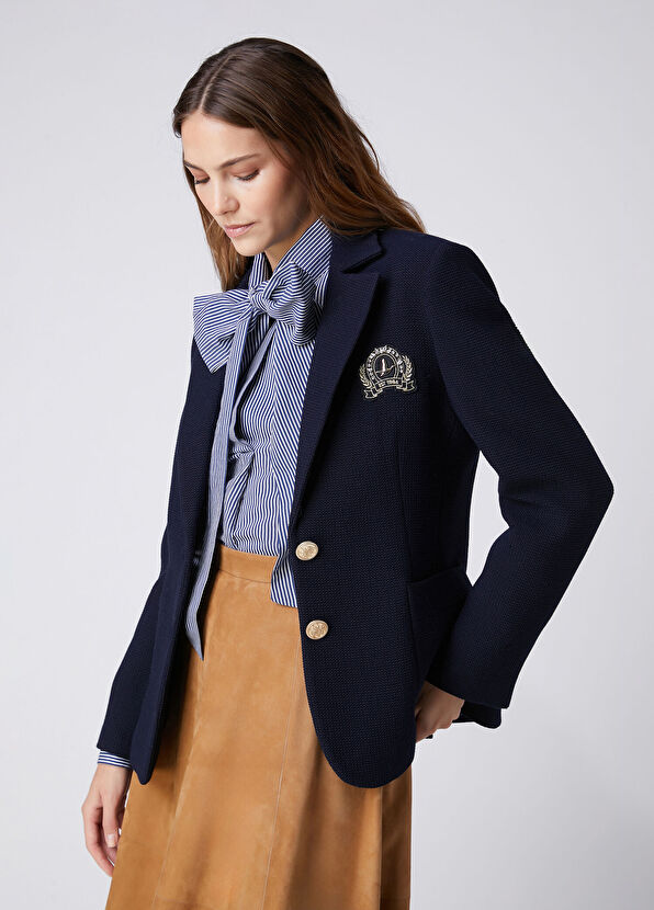 Beymen Club Lacivert Armalı Petek Dokulu Blazer - 1