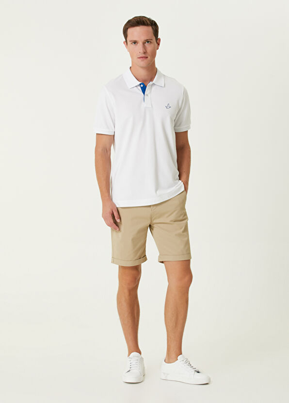 Beymen Club Slim Fit Bej Twill Şort - 1