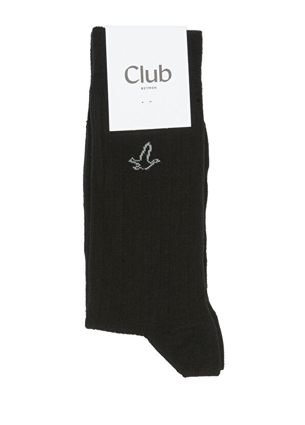Beymen Club Black Contrast Goose Men's Wool Socks - 1