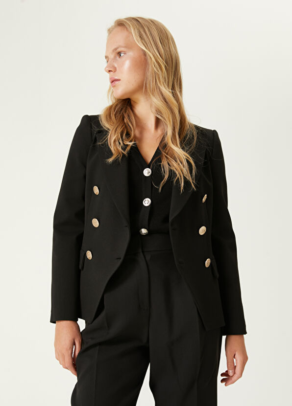 Beymen Club Siyah Kruvaze Blazer - 1
