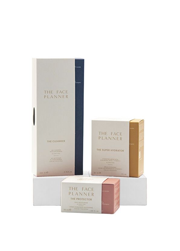 The Face Planner The Super Hydrating Plan The Cleanser + The Super Hydrator + The Protector Hydrating Brightening 3-Pack Skincare Set - 2