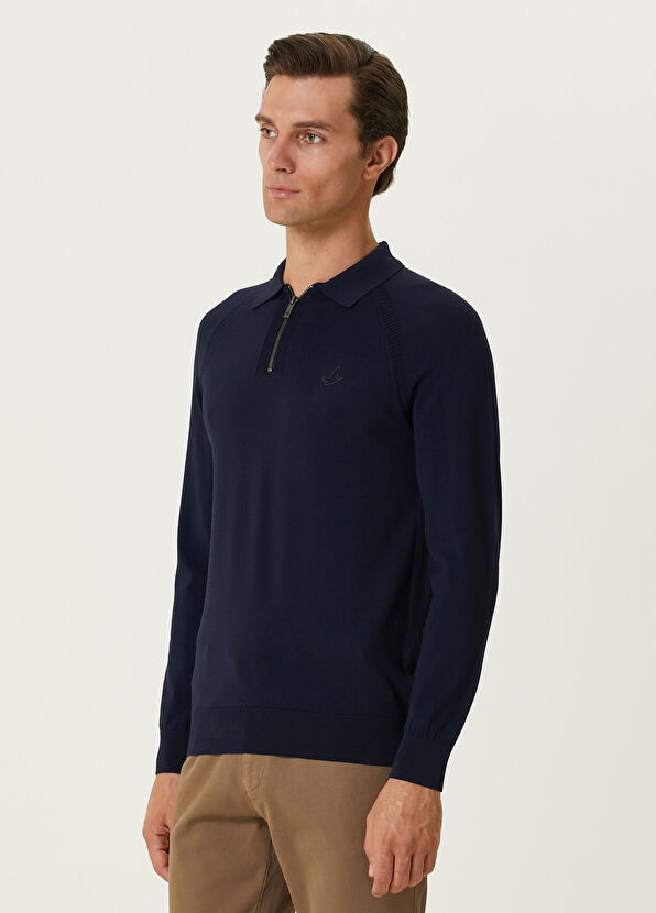 Beymen Club Navy Blue Polo Sweater - 4
