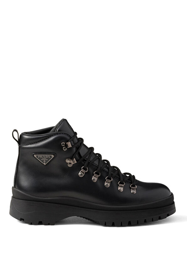 Prada Brixxen Black Leather Men's Boots - 1