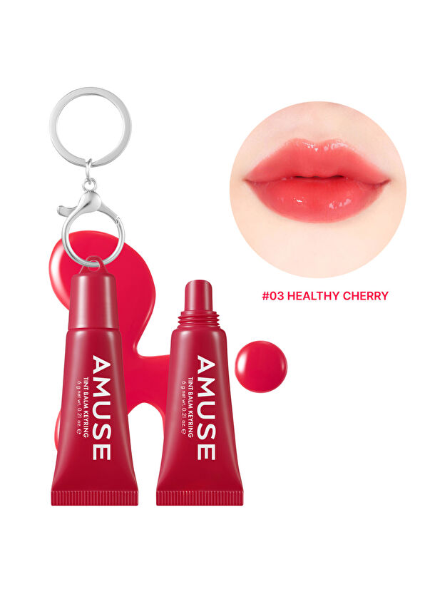 Amuse Care Tint Balm Keyring #03 Healthy Cherry Kırışıklık Önleyici Besleyici Anahtarlıklı Lip Balm 6 gr  - 2