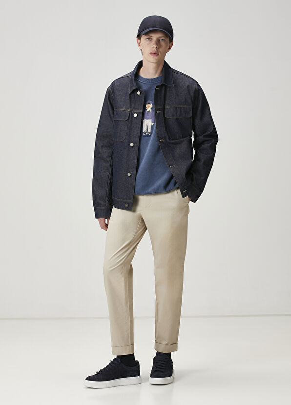 Beymen Club Lacivert Figür Baskılı Oversized Sweatshirt - 2