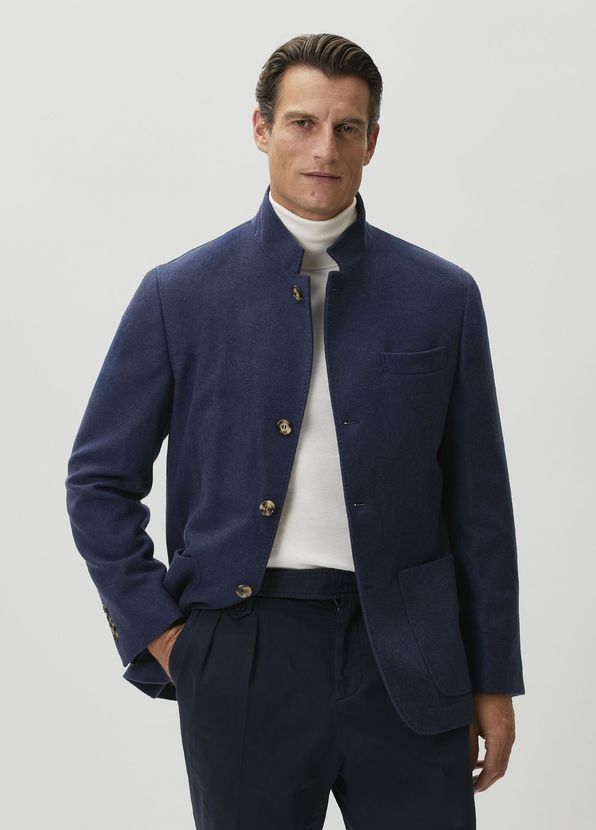 Brunello Cucinelli Dark Blue Cashmere Jacket - 1