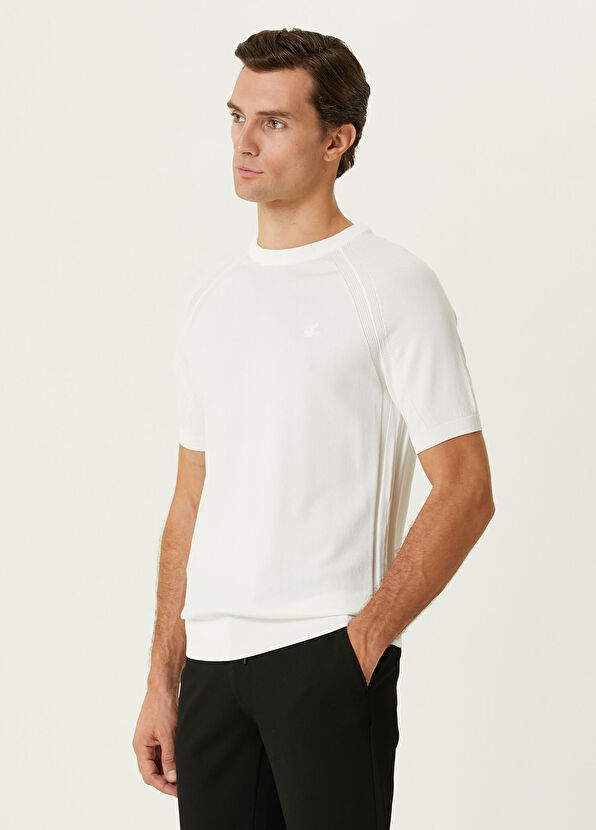 Beymen Club Kırık Beyaz Kısa Kollu Kazak - 4