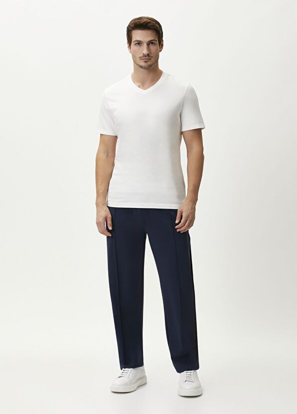 Beymen Club Navy Blue Ribbed Sweatpants - 1