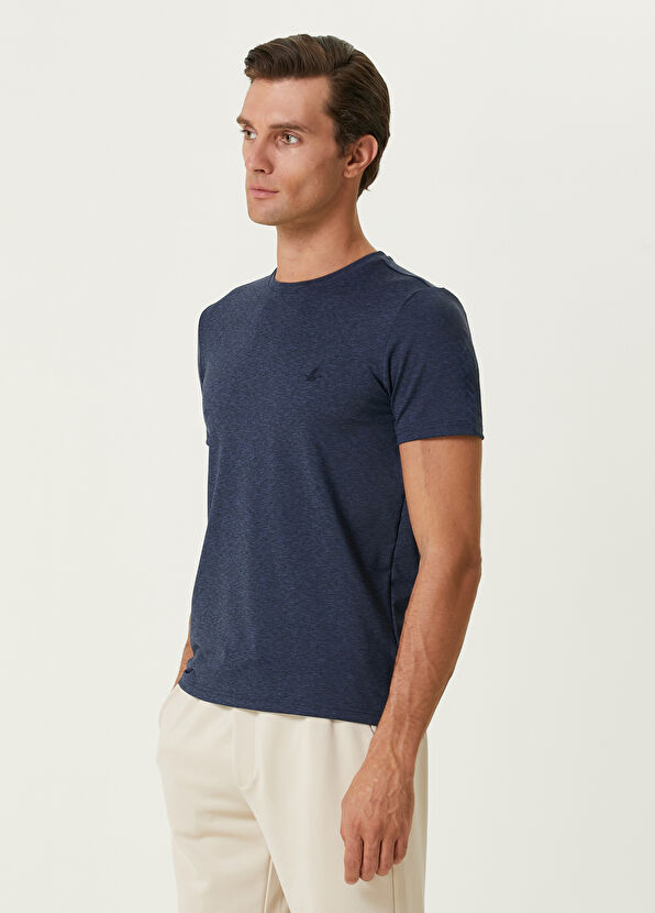 Beymen Club Koyu Mavi Logolu T-shirt - 4