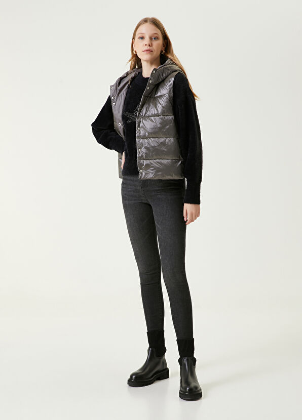Beymen Club Grey Hooded Puff Vest - 2