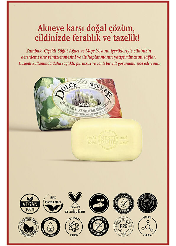 Nesti Dante Dolce Vivere Milano Vegan Cilt Bakım Sabunu 250 gr - 2