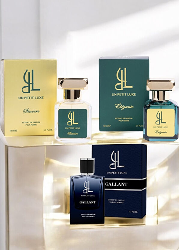 Un Petit Luxe Sincere & Gallant & Elegante Exclusive EDP 50 ml Kadın & Erkek 3'lü Parfüm Seti  - 2