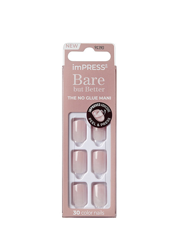 Impress Bare But Better Powder Ombre Self-Adhesive Short Fake Nails - 1