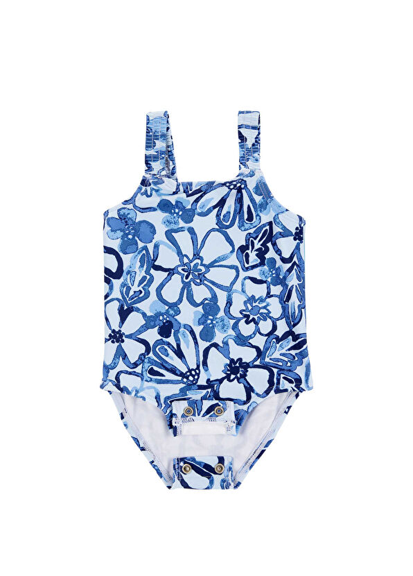 Carter's Blue Patterned Baby Girl Swimsuit - 2