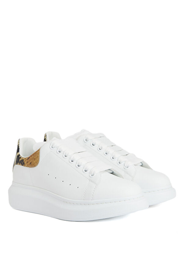 McQueen Oversized Beyaz Kadın Deri Sneaker - 2