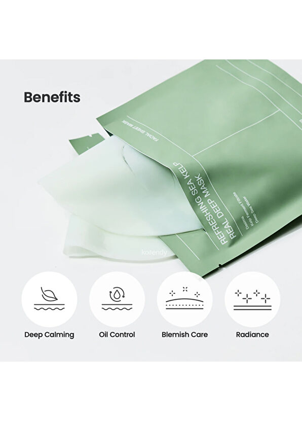 Biodance Real Deep Mask Refreshing Sea Kelp Yoğun Sebum Leke ve İz Karşıtı Yosunlu Şeffaflaşan 4'lü Maske  - 2