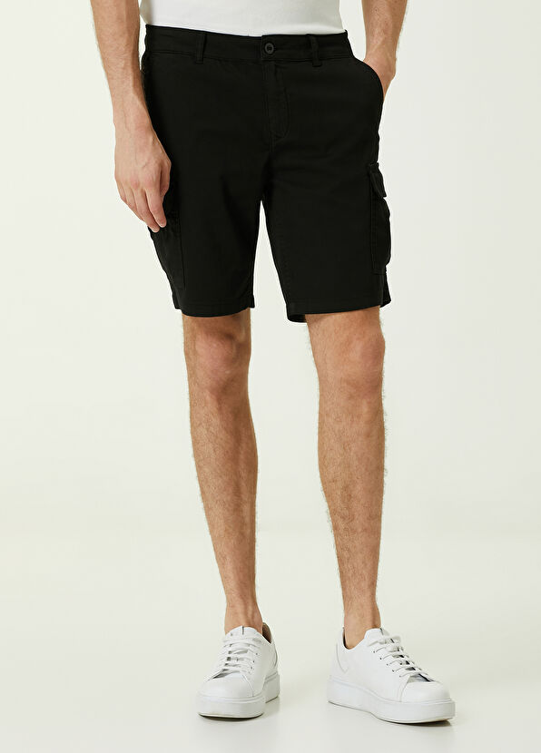 Beymen Club Siyah Logo Detaylı Kargo Şort - 2