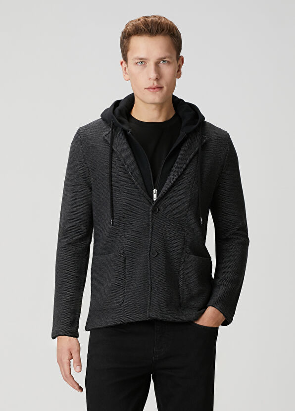 Beymen Club Antrasit Triko Ceket - 1