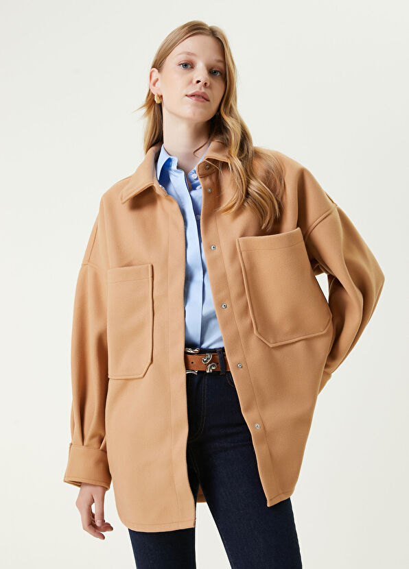 Beymen Club Beige Balloon Sleeve Outer Shirt - 1