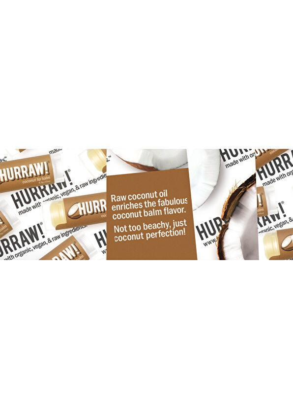 Hurraw Vegan Coconut Hindistan Cevizi Dudak Balmı - 2