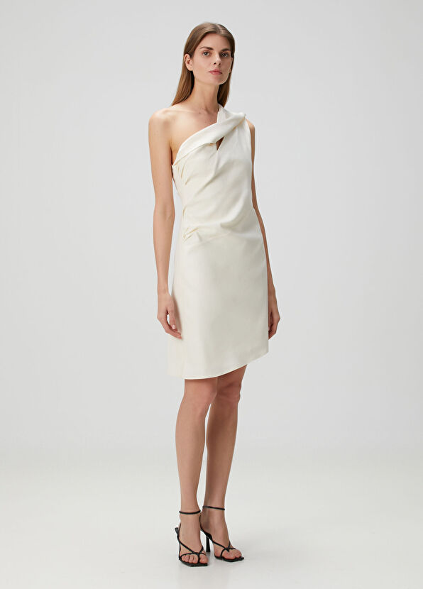 Academia Beyaz Mini Elbise - 4