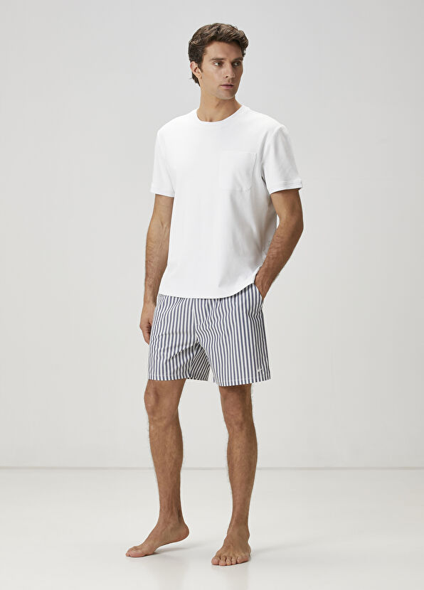 Beymen Club Lacivert Çizgi Desenli Pijama Seti - 2