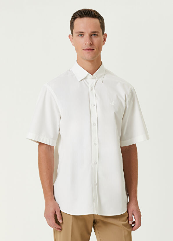 Beymen Club Beyaz Kısa Kollu Poplin Gömlek - 1